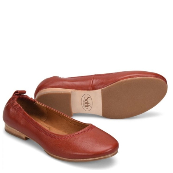 Sofft Shoes - Sofft Kenni Classic Red Ballet Slip on Flats with Foam Support